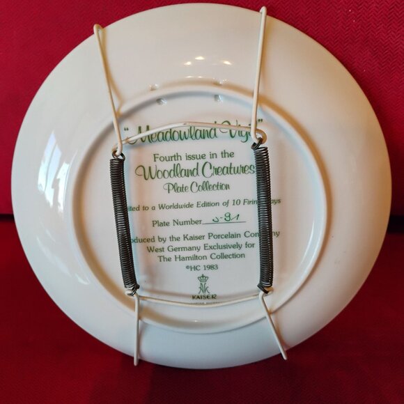 Woodland Creatures Plates Set Of 6 Kaiser For Hamilton Collection #s 2-5, 7, 8 - Picture 8 of 14